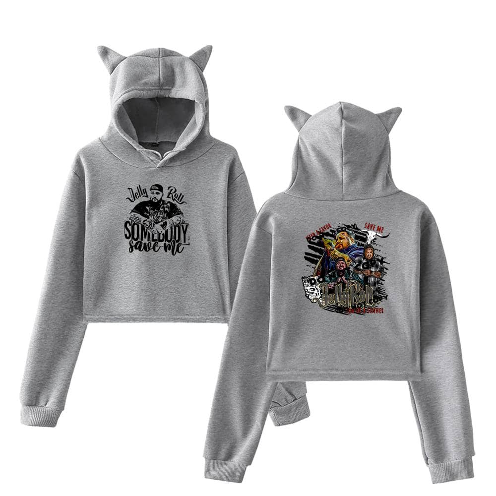 Jelly Roll Cropped Hoodie #4 - Image 4